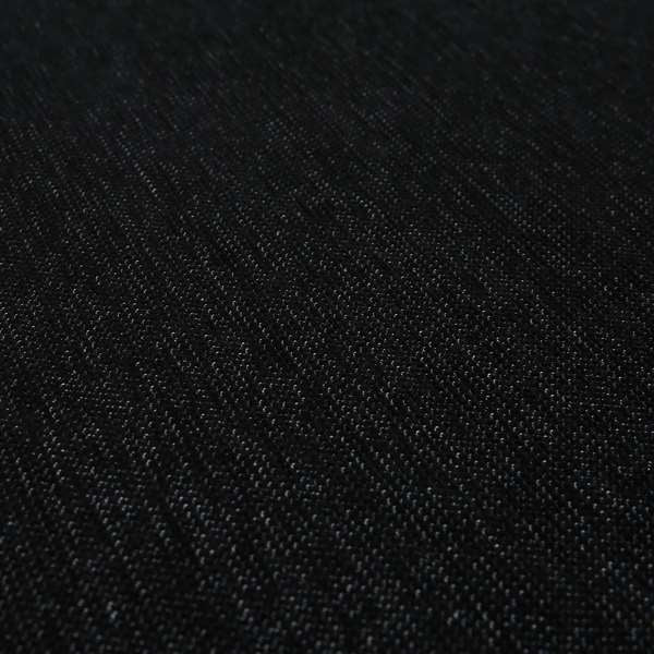 Gloria Soft Woven Textured Chenille Upholstery Fabric Black Colour - Made To Measure Curtains