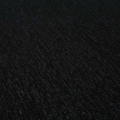 Gloria Soft Woven Textured Chenille Upholstery Fabric Black Colour - Made To Measure Curtains