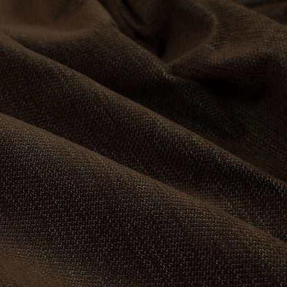 Gloria Soft Woven Textured Chenille Upholstery Fabric Brown Colour - Roman Blinds