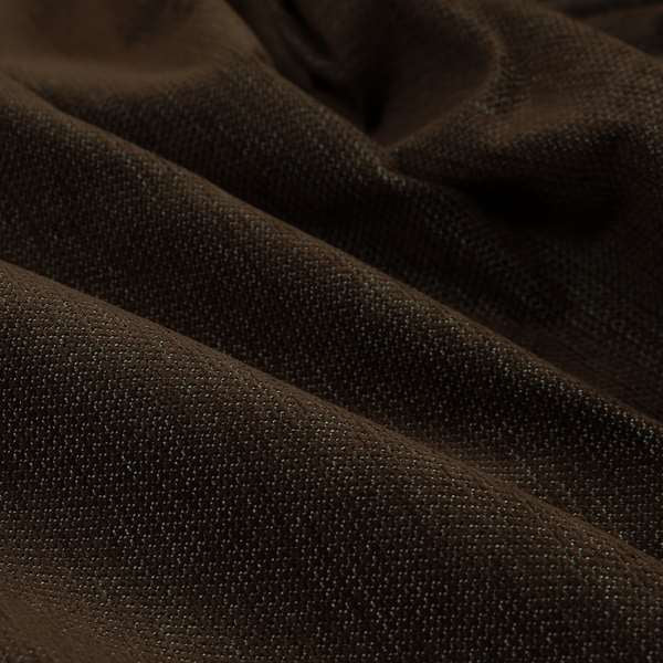 Gloria Soft Woven Textured Chenille Upholstery Fabric Brown Colour