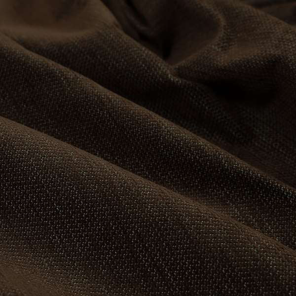 Gloria Soft Woven Textured Chenille Upholstery Fabric Brown Colour - Made To Measure Curtains