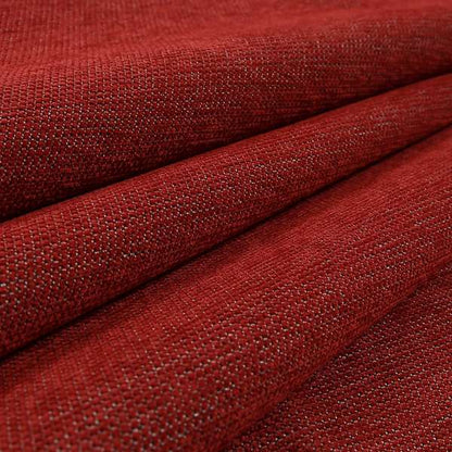 Gloria Soft Woven Textured Chenille Upholstery Fabric Red Colour - Roman Blinds