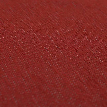 Gloria Soft Woven Textured Chenille Upholstery Fabric Red Colour