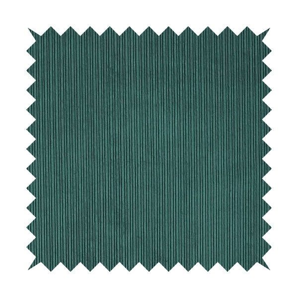 Goole Pencil Thin Striped Corduroy Upholstery Furnishing Fabric Teal Colour