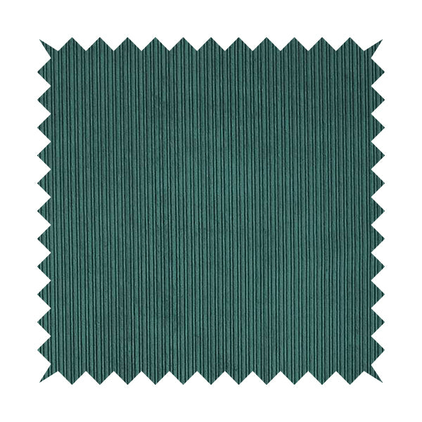 Goole Pencil Thin Striped Corduroy Upholstery Furnishing Fabric Teal Colour - Made To Measure Curtains