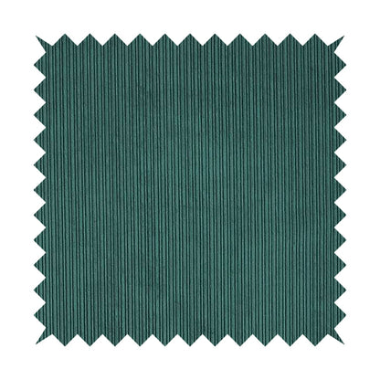 Goole Pencil Thin Striped Corduroy Upholstery Furnishing Fabric Teal Colour - Made To Measure Curtains