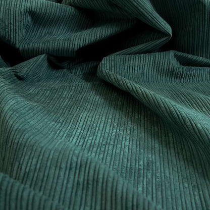 Goole Pencil Thin Striped Corduroy Upholstery Furnishing Fabric Teal Colour - Roman Blinds