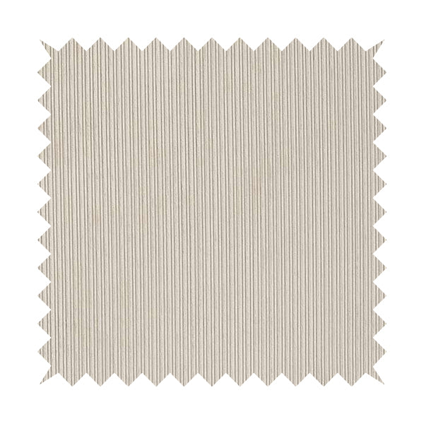 Goole Pencil Thin Striped Corduroy Upholstery Furnishing Fabric Silver Colour - Made To Measure Curtains