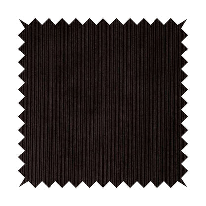 Goole Pencil Thin Striped Corduroy Upholstery Furnishing Fabric Chocolate Brown Colour