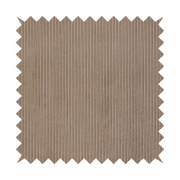 Goole Pencil Thin Striped Corduroy Upholstery Furnishing Fabric Mocha Coffee Colour - Roman Blinds