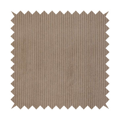 Goole Pencil Thin Striped Corduroy Upholstery Furnishing Fabric Mocha Coffee Colour - Roman Blinds
