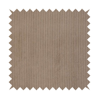 Goole Pencil Thin Striped Corduroy Upholstery Furnishing Fabric Mocha Coffee Colour - Made To Measure Curtains