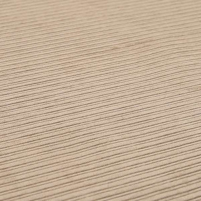 Goole Pencil Thin Striped Corduroy Upholstery Furnishing Fabric Mocha Coffee Colour - Roman Blinds