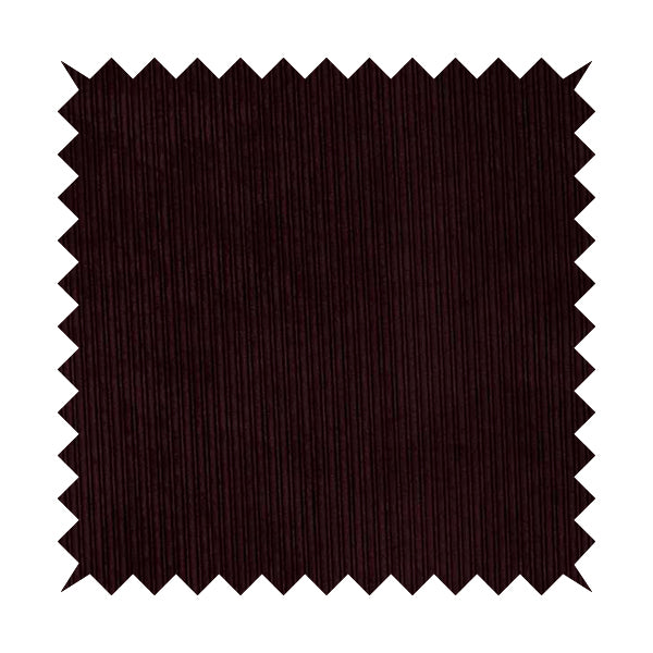 Goole Pencil Thin Striped Corduroy Upholstery Furnishing Fabric Aubergine Colour - Roman Blinds