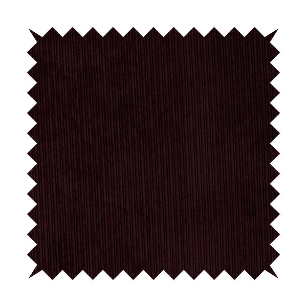 Goole Pencil Thin Striped Corduroy Upholstery Furnishing Fabric Aubergine Colour - Made To Measure Curtains