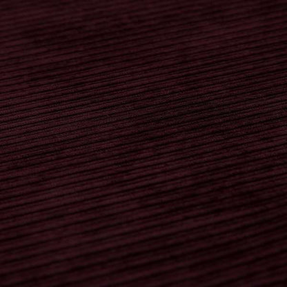Goole Pencil Thin Striped Corduroy Upholstery Furnishing Fabric Aubergine Colour - Handmade Cushions