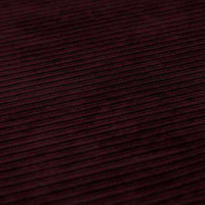 Goole Pencil Thin Striped Corduroy Upholstery Furnishing Fabric Aubergine Colour - Made To Measure Curtains