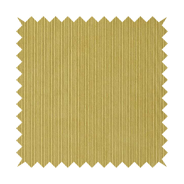 Goole Pencil Thin Striped Corduroy Upholstery Furnishing Fabric Yellow Colour - Roman Blinds