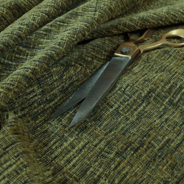 Grantham Soft Textured Woven Chenille Fabric In Green Colour - Made To Measure Curtains