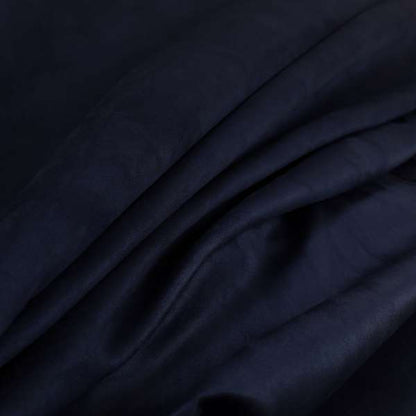 Grenada Soft Suede Fabric In Navy Blue Colour For Interior Furnishing Upholstery - Made To Measure Curtains