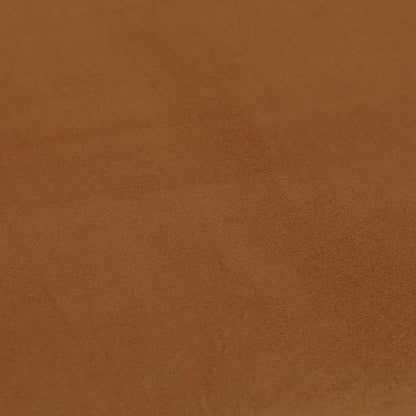 Grenada Soft Suede Fabric In Rust Golden Orange Colour For Interior Furnishing Upholstery - Roman Blinds