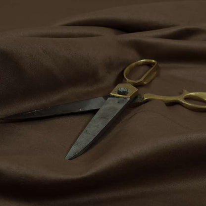 Grenada Soft Suede Fabric In Mocha Brown Colour For Interior Furnishing Upholstery - Made To Measure Curtains