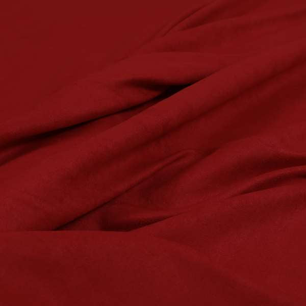 Grenada Soft Suede Fabric In Red Colour For Interior Furnishing Upholstery - Roman Blinds