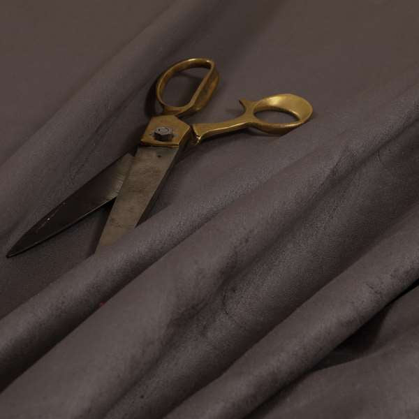 Grenada Soft Suede Fabric In Grey Colour For Interior Furnishing Upholstery - Roman Blinds