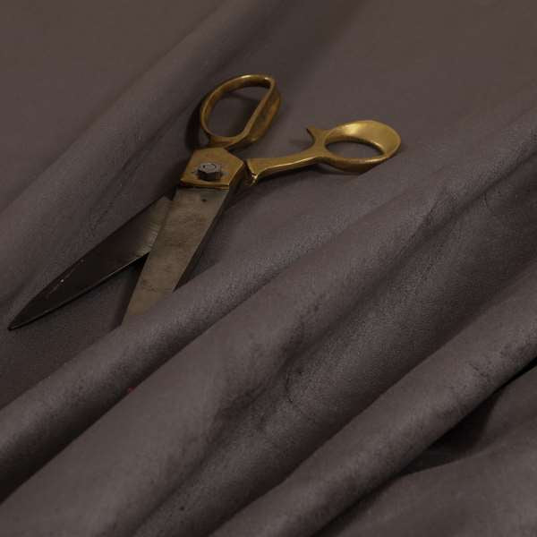 Grenada Soft Suede Fabric In Grey Colour For Interior Furnishing Upholstery