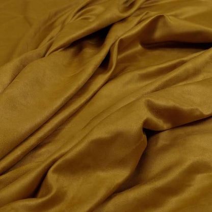 Grenada Soft Suede Fabric In Gold Colour For Interior Furnishing Upholstery - Roman Blinds