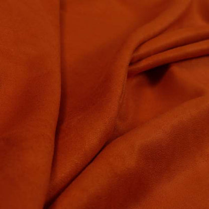 Grenada Soft Suede Fabric In Orange Colour For Interior Furnishing Upholstery