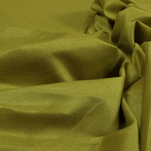 Grenada Soft Suede Fabric In Lime Green Colour For Interior Furnishing Upholstery - Roman Blinds
