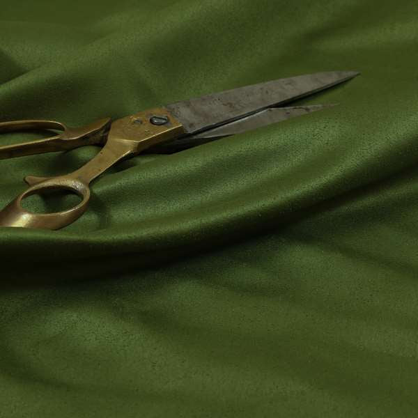 Grenada Soft Suede Fabric In Green Colour For Interior Furnishing Upholstery - Roman Blinds