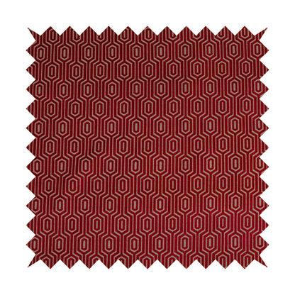 Hakkaido Geometric Pattern Velvet Fabric In Pink White Colour - Roman Blinds