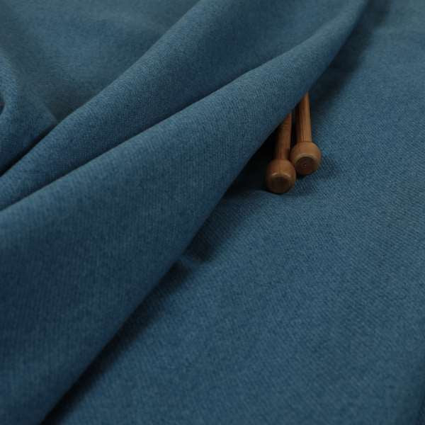 Halesworth Tweed Effect Wool Like Sapphire Blue Furnishing Upholstery Fabric - Made To Measure Curtains