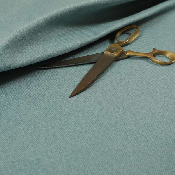 Halesworth Tweed Effect Wool Like Maya Blue Furnishing Upholstery Fabric - Made To Measure Curtains