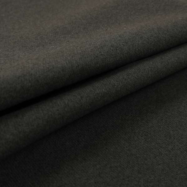 Halesworth Tweed Effect Wool Like Black Furnishing Upholstery Fabric - Roman Blinds