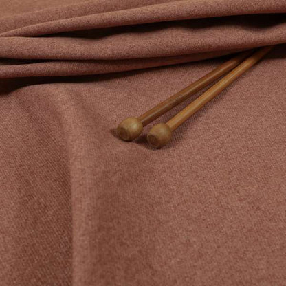 Halesworth Tweed Effect Wool Like Pink Furnishing Upholstery Fabric - Made To Measure Curtains