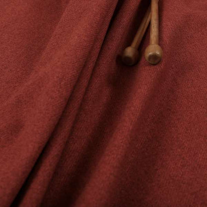 Halesworth Tweed Effect Wool Like Red Furnishing Upholstery Fabric - Made To Measure Curtains