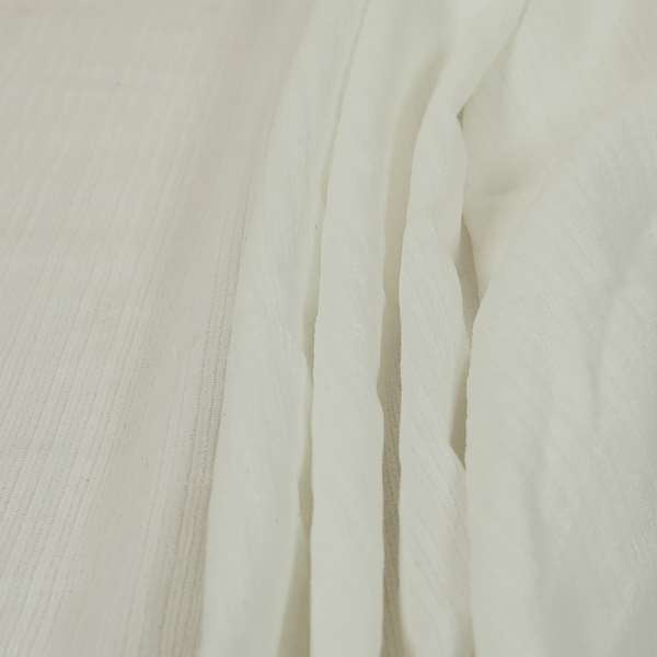 Havant Strie Soft Velvet Textured Feel Chenille Material In White Upholstery Fabrics - Roman Blinds