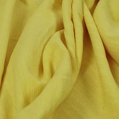 Havant Strie Soft Velvet Textured Feel Chenille Material In Yellow Upholstery Fabrics