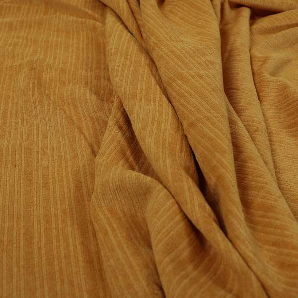 Havant Strie Soft Velvet Textured Feel Chenille Material In Orange Upholstery Fabrics - Made To Measure Curtains