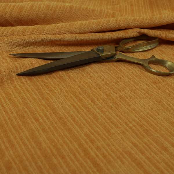 Havant Strie Soft Velvet Textured Feel Chenille Material In Orange Upholstery Fabrics - Made To Measure Curtains