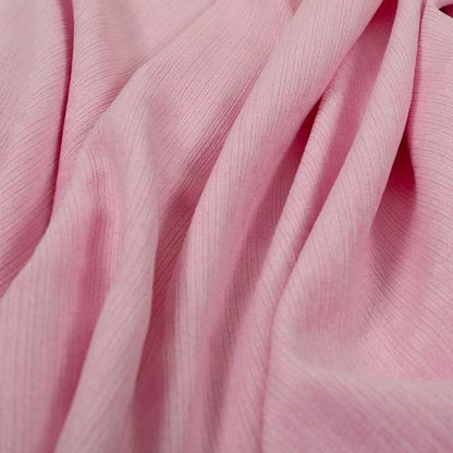 Havant Strie Soft Velvet Textured Feel Chenille Material In Pink Upholstery Fabrics - Made To Measure Curtains