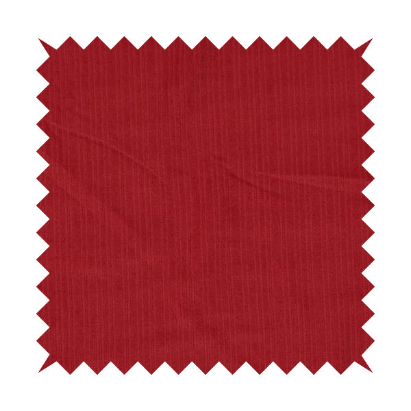 Havant Strie Soft Velvet Textured Feel Chenille Material In Red Upholstery Fabrics - Handmade Cushions