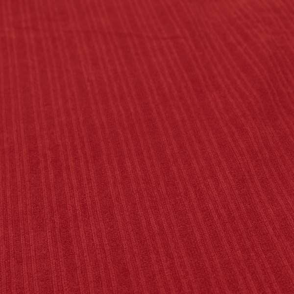 Havant Strie Soft Velvet Textured Feel Chenille Material In Red Upholstery Fabrics