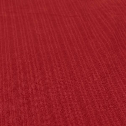 Havant Strie Soft Velvet Textured Feel Chenille Material In Red Upholstery Fabrics - Handmade Cushions