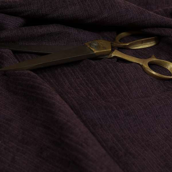 Havant Strie Soft Velvet Textured Feel Chenille Material In Purple Upholstery Fabrics