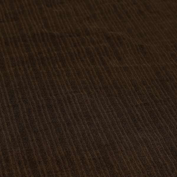 Havant Strie Soft Velvet Textured Feel Chenille Material In Brown Upholstery Fabrics