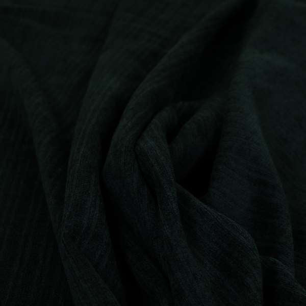 Havant Strie Soft Velvet Textured Feel Chenille Material In Black Upholstery Fabrics - Roman Blinds